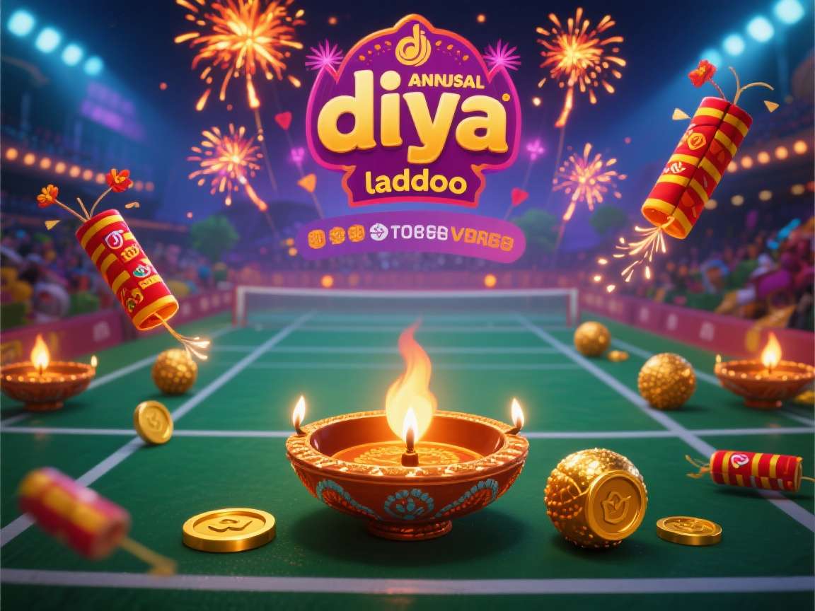 Desi Handball Chronicles - Diwali Special Event Diwali event in Desi Handball Chronicles with decorated courts and special firecracker power-ups